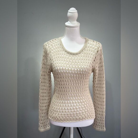 Cream Forever 21 Knit Sweater Size M EUC - Picture 1 of 5